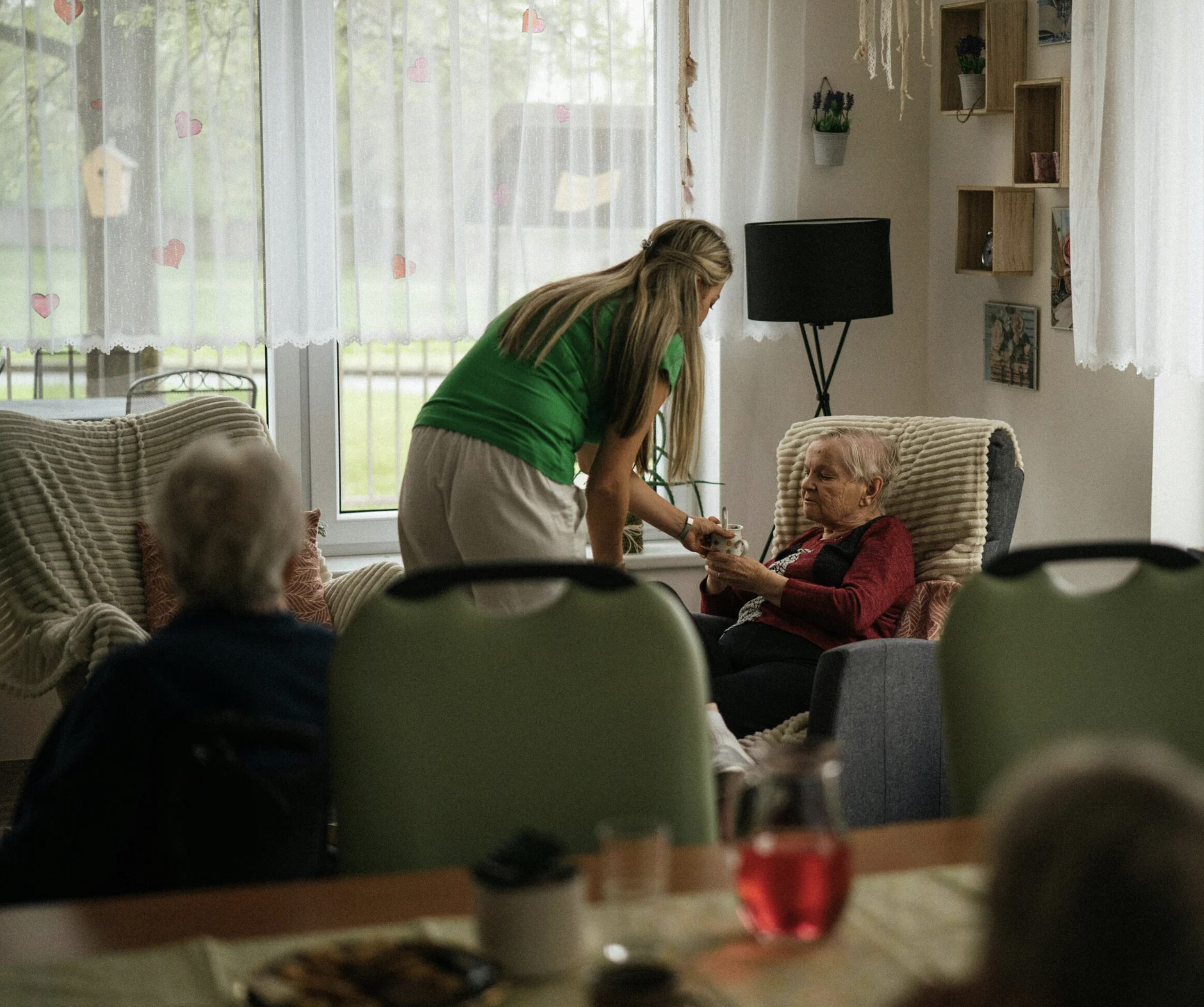Care Professional helping an older adult remain independent at home